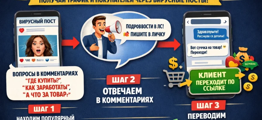 Перехват трафика из комментариев в соцсетях