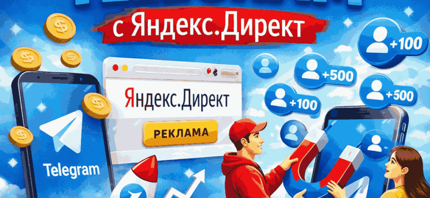 Подписчики в Телеграм через Яндекс Директ — схема привлечения трафика