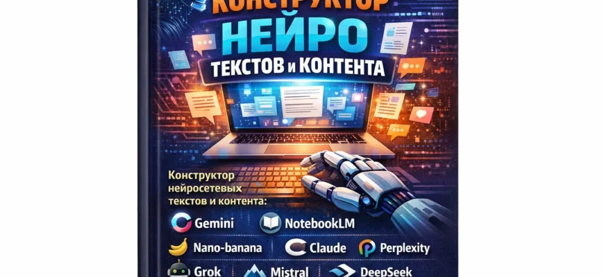 Схема конвейера создания контента: от исследования в Perplexity AI и написания текста в Claude до визуализации в Gamma и озвучки в ElevenLabs. Наглядный рабочий процесс.