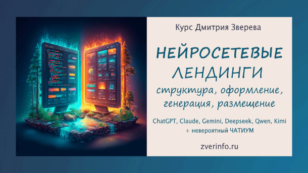 Процесс генерации лендинга с помощью ИИ и нейросетей